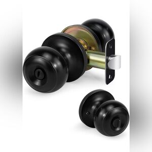 LOQRON Matte Black Privacy Door Knob